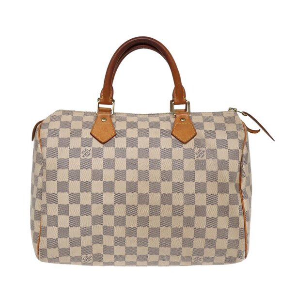 LOUIS VUITTON Damier Azur Speedy 30 Hand Bag N41533 LV Auth 84648 - Picture 2 of 16